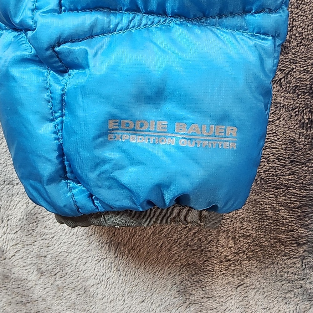 Eddie Bauer Jacket Womens Medium Blue Downlight EB800.Puffer Down First Ascent - Picture 8 of 9
